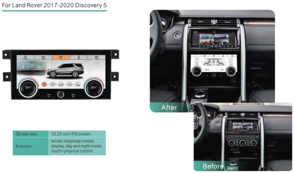 DIQ FZ 2019 TOUCHSCREEN CLIMATE CONTROL PANEL 10.25" for LAND ROVER DISCOVERY 5 mod. 2017-2020 - Image 4