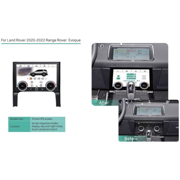DIQ FZ 2026 TOUCHSCREEN CLIMATE CONTROL PANEL 10" for RANGE ROVER EVOQUE mod. 2020-2022 - Image 3
