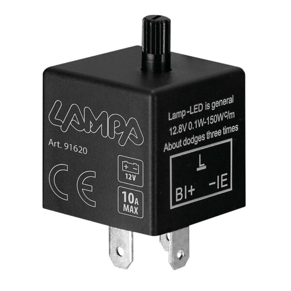 ALL IN POINT LED FLASHER (ΦΛΑΣΙΕΡΑ) TRIMMER ΗΛΕΚΤΡΟΝΙΚΟ ΓΙΑ LED ΦΛΑΣ 12V max 10A 3PIN LAMPA - 1 ΤΕΜ. - AIN-185108 LEFKELIS.GR
