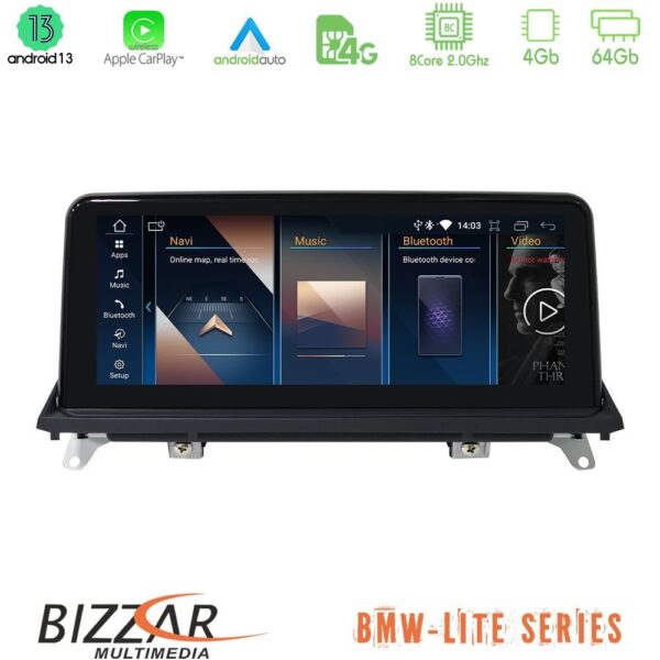 Bizzar Lite Series BMW X5 & X6 2007-2010 Android13 8Core (4+64GB) Navigation Multimedia 10.25″ HD