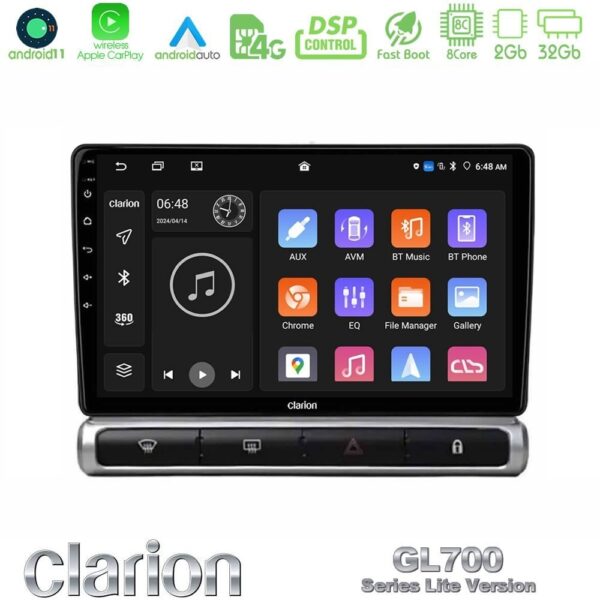 Clarion GL700 Lite Series 8Core Android11 6+128GB Citroen C3 2016-> Navigation Multimedia Tablet 9" Με Carplay & Android Auto - Image 2