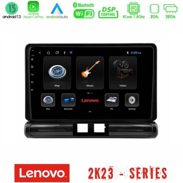 Lenovo Car Pad Citroen C3 2016-> 4Core Android 13 2+32GB Navigation Multimedia Tablet 9"