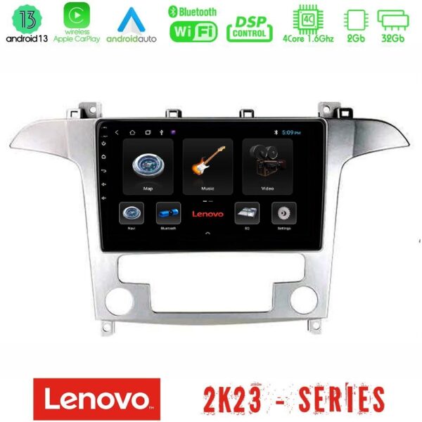 Lenovo Car Pad Ford S-Max 2006-2012 4Core Android 13 2+32GB Navigation Multimedia Tablet 9"
