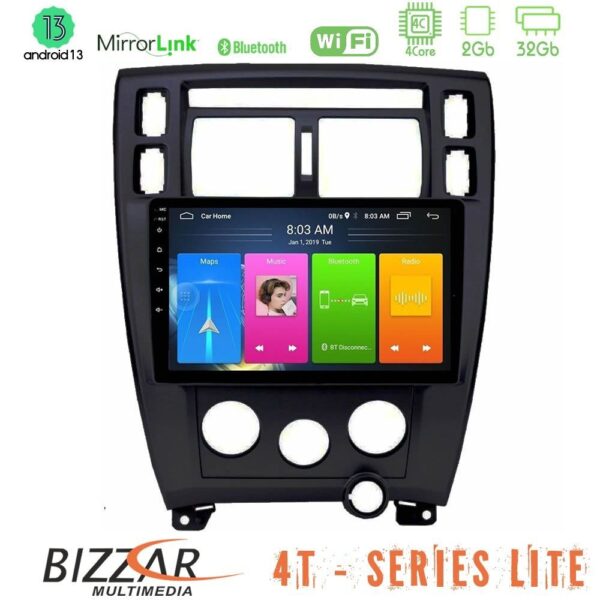 Bizzar 4T Series Hyundai Getz 2002-2009 4Core Android13 2+32GB Navigation Multimedia Tablet 9"