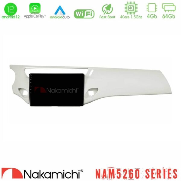 Nakamichi NAM5260 Series 4Core Android12 4+64GB Citroen C3 2009-2016 Navigation Multimedia Tablet 9" Με Carplay & Android Auto
