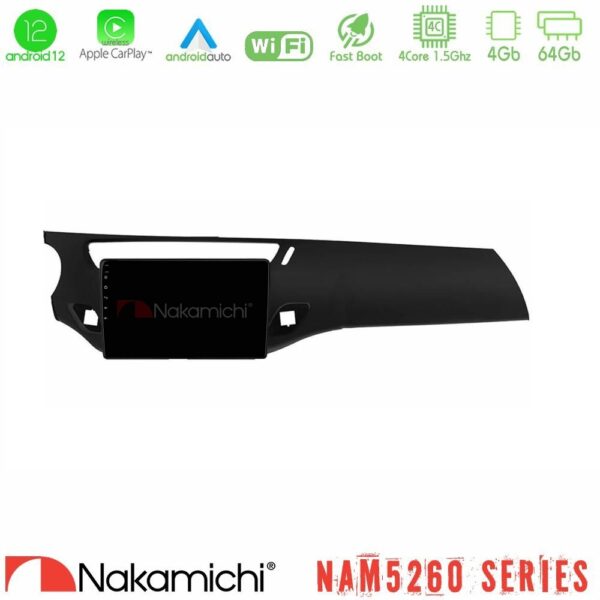 Nakamichi NAM5260 Series 4Core Android12 4+64GB Citroen C3/DS3 2009-2016 Navigation Multimedia Tablet 9" Με Carplay & Android Auto