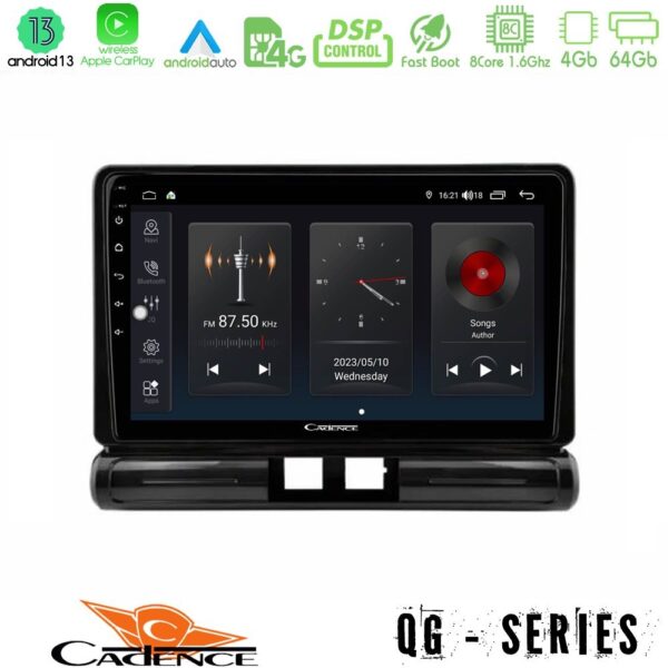 Cadence QG Series 8Core Android13 4+64GB Citroen C3 2016-> Navigation Multimedia Tablet 9"