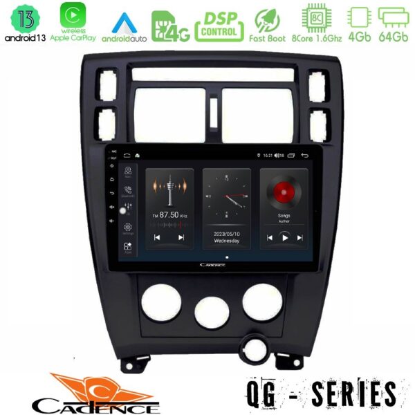 Cadence QG Series 8Core Android13 4+64GB Hyundai Tucson 2006 – 2013 Navigation Multimedia Tablet 9"