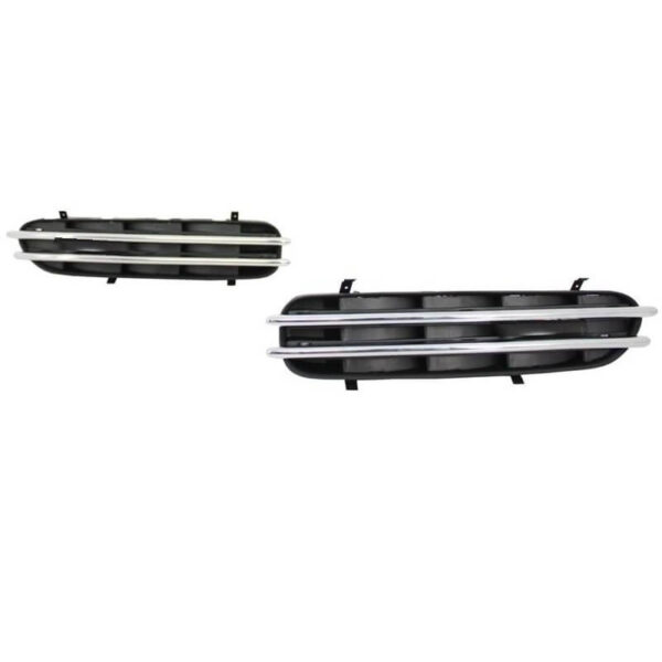 Πλαινές Γρίλιες Φτερών Για Bmw 5 E60 03-10 M5 Look Μαύρο / Χρώμιο 2 Τεμάχια - Image 2