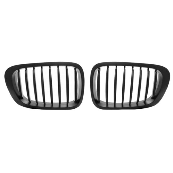 Καρδιές Μάσκας Για Bmw 3 E46 99-03 Coupe/Cabrio Μαύρο Ματ Με 8 Γραμμές 2 Τεμάχια - Image 2