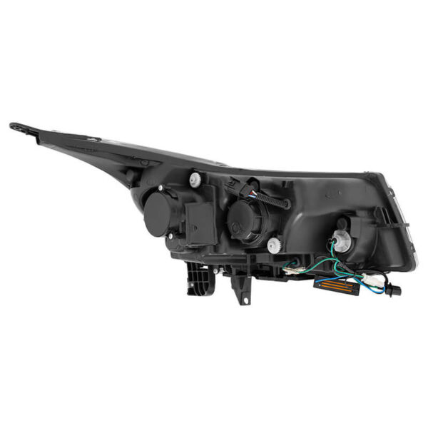 Μπροστινά Φανάρια Set Για Chevrolet Cruze 09-12 Tube DRL & U Angel Eyes & Led Φλας Μαύρα H7/H1 Manual Eagle Eyes - Image 3