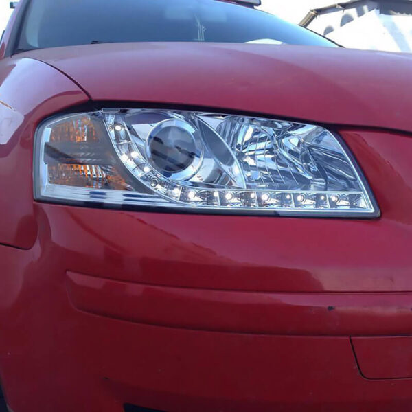 Μπροστινά Φανάρια Set Για Audi A3 8P 03-08 DRL Χρωμίου H7/H1 Sonar - Image 4