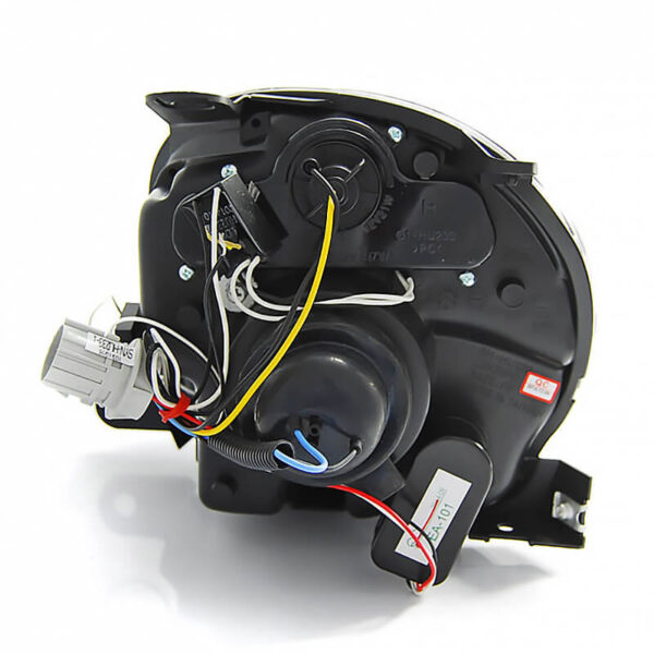 Μπροστινά Φανάρια Set Για Fiat 500 07-15 Angel Eyes & Led H1 Χρωμίου Με Μοτέρ JunYan - Image 2