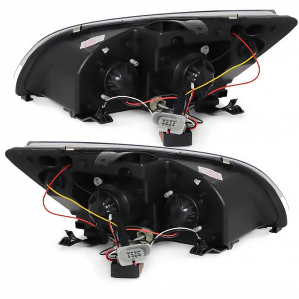 Μπροστινά Φανάρια Set Για Ford Focus 04-08 DRL & Led Φλας Μαύρα H1/H1 JunYan - Image 4