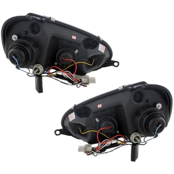 Μπροστινά Φανάρια Set Για Vw Golf V (5) 03-08 DRL Μαύρα H1/H1 Με Μοτέρ JunYan - Image 4