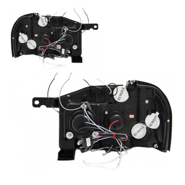 Μπροστινά Φανάρια Set Για Nissan Navara D22 01-04 Angel Eyes & Led Χρωμίου H1/H1 Manual JunYan - Image 4
