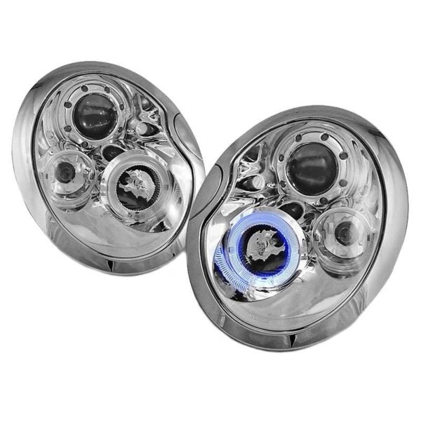 All in Point Μπροστινά Φανάρια Set Για Mini Cooper (R50/52/53) 01-06 Angel Eyes Χρωμίου H1/H1 JunYan 0005098