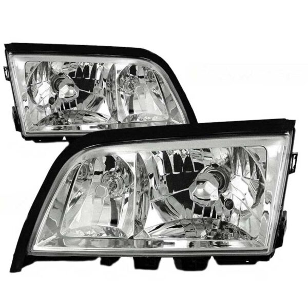 All in Point Μπροστινά Φανάρια Set Για Mercedes-Benz C-Class W202 93-01 Clear Glass Χρωμίου H4/H3 Ρύθμιση Αέρος Eagle Eyes 0005131