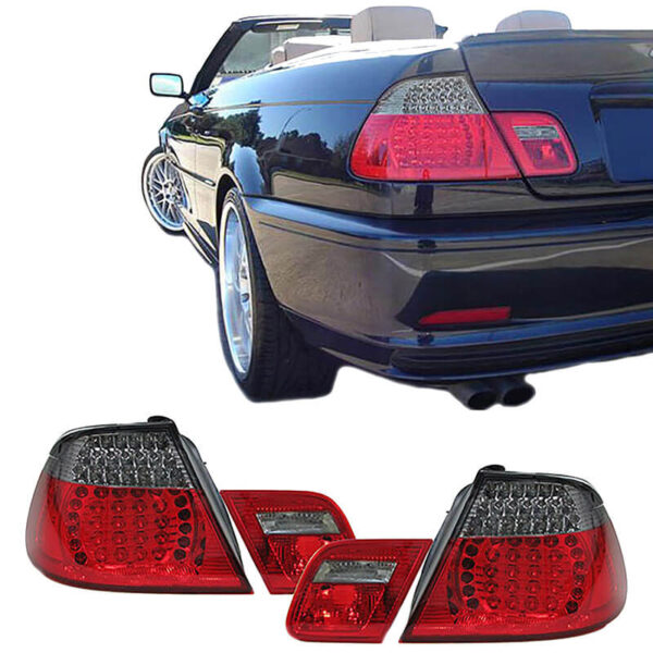 All in Point Πισινά Φανάρια Set Για Bmw 3 E46 Cabrio 99-03 Led Κόκκινο/Φιμέ Eagle Eyes 0005436
