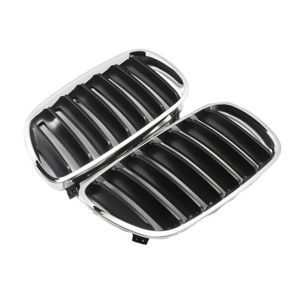 Καρδιές Μάσκας Για Bmw X3 E83 07-11 Μαύρο/Χρώμιο 2 Τεμάχια - Image 4