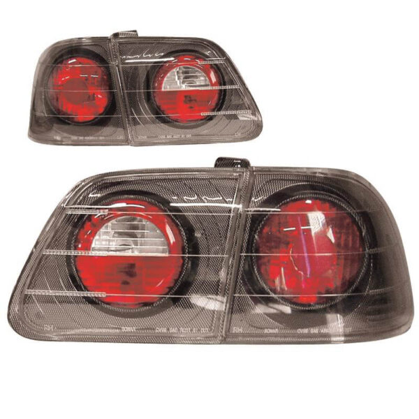 All in Point Πισινά Φανάρια Set Για Honda Civic 99-01 4D Carbon/Black Sonar 0007696