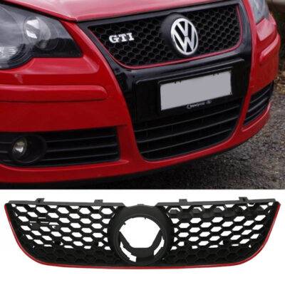 All in Point Μάσκα Για Vw Polo 9N3 05-09 GTI Look Κυψελωτή Με Κόκκινο Σιρίτι 1 Τεμάχιο 0008167