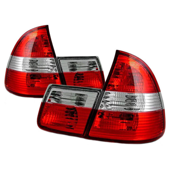 All in Point Πισινά Φανάρια Set Για Bmw 3 E46 Touring 99-05 Κόκκινο/Crystal Eagle Eyes 0008251