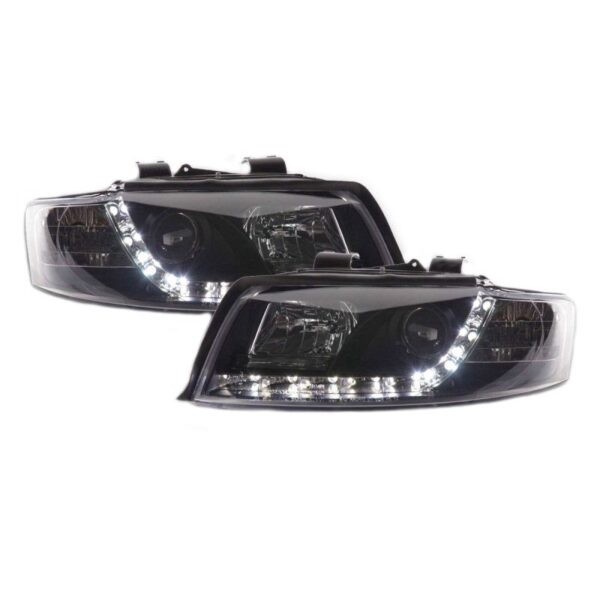 Μπροστινά Φανάρια Set Για Audi A4 B6 00-04 DRL Μαύρα H1/H1 Sonar - Image 2