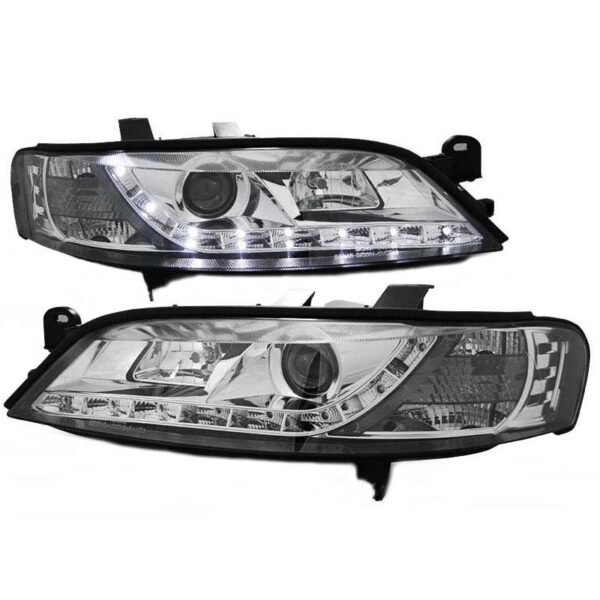 All in Point Μπροστινά Φανάρια Set Για Opel Vectra B 95-99 DRL Χρωμίου H1/H1 Sonar 0008669