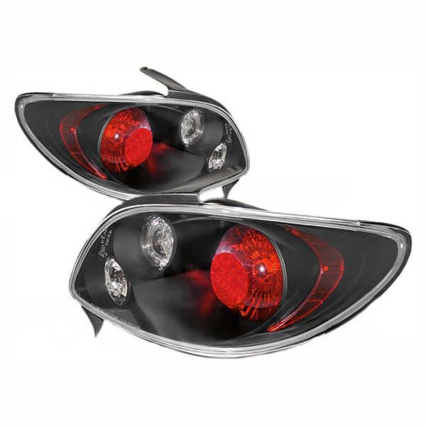 All in Point Πισινά Φανάρια Set Για Peugeot 206 98-07 Μαύρα Sonar 0008718
