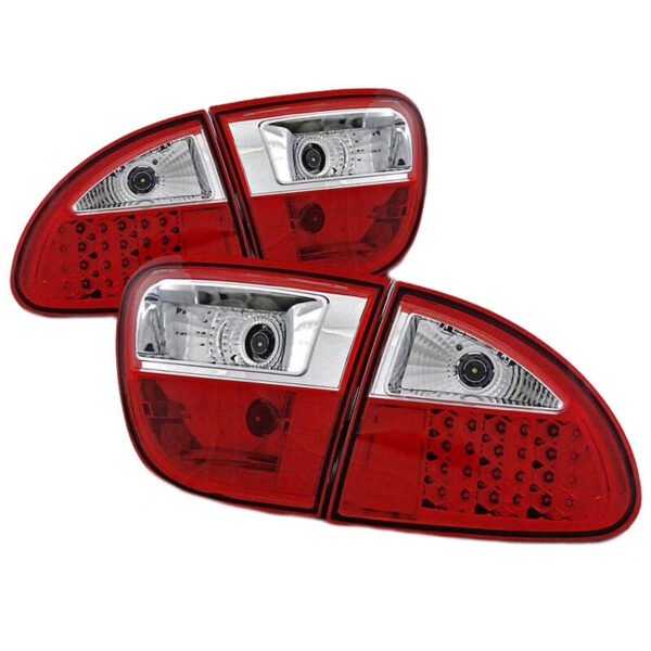 All in Point Πισινά Φανάρια Set Για Seat Leon 1M 99-05 Led Κόκκινο/Crystal Sonar 0009140