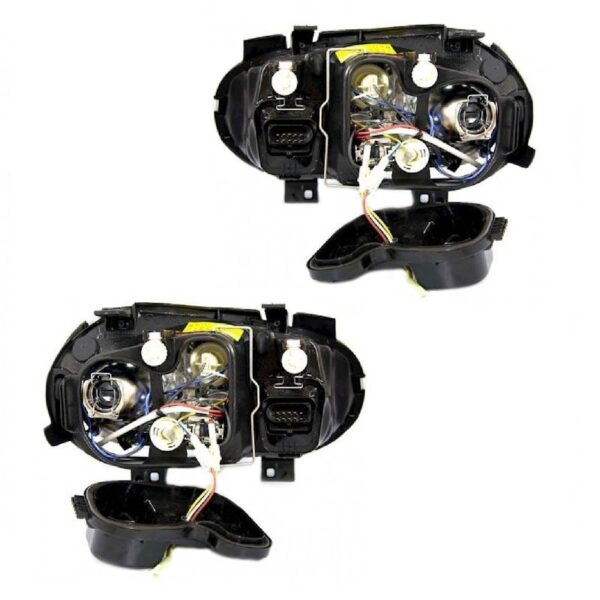 Μπροστινά Φανάρια Set Για Vw Golf IV (4) 97-03 Angel Eyes Μαύρα H7/H7/H3 Depo - Image 3