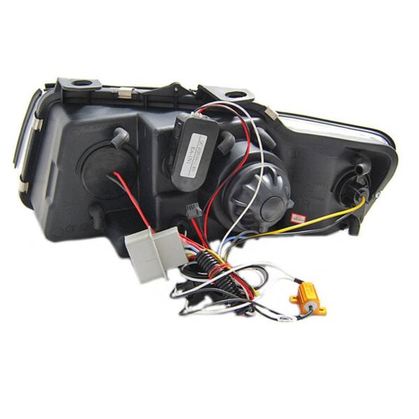 Μπροστινά Φανάρια Set Για Audi A4 B6 Cabrio 02-04 DRL Χρωμίου H1/H1 Με Μοτέρ Junyan - Image 2