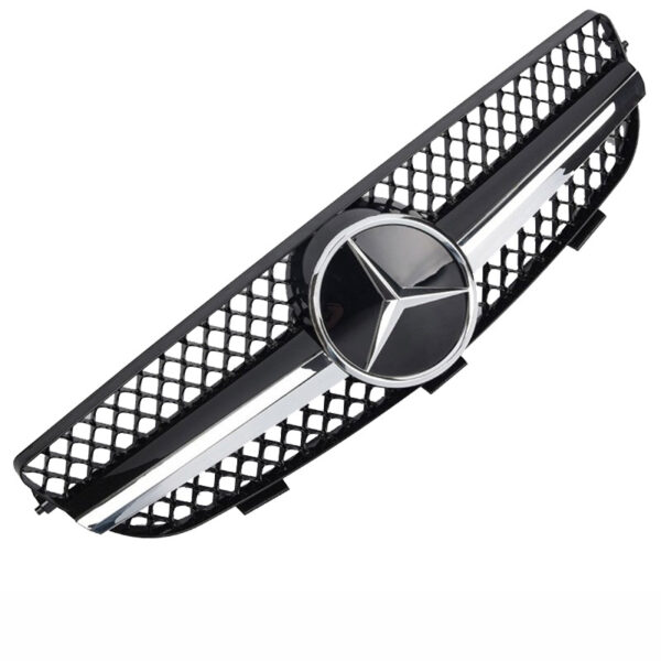 All in Point Μάσκα Για Mercedes-Benz CLK-Class W209 03-09 Amg Look Με Μονή Γρίλια Μαύρο/Χρώμιο 1 Τεμάχιο 0009864