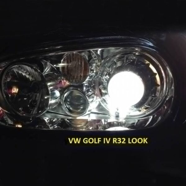 Μπροστινά Φανάρια Set Για Vw Golf IV (4) 97-03 R32 Look Projectors Χρωμίου H7/H7/H3 Depo - Image 5