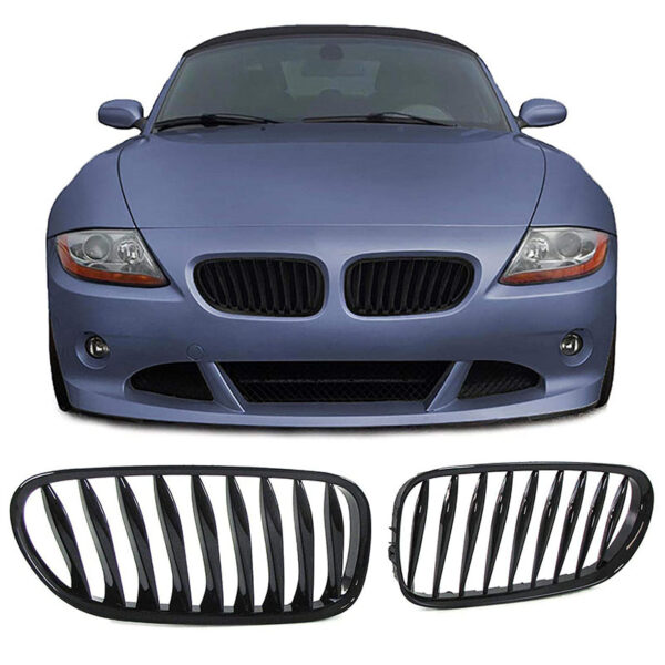 All in Point Καρδιές Μάσκας Για Bmw Z4 E85 / E86 02-08 Μαύρο Γυαλιστερό 2 Τεμάχια 0010012