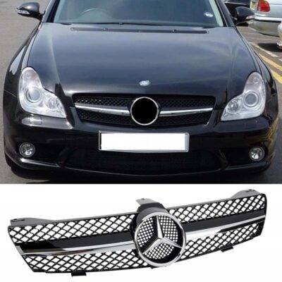 All in Point Μάσκα Για Mercedes-Benz CLS-Class W219 04-08 Amg Look Με Μονή Γρίλια Μαύρο/Χρώμιο 1 Τεμάχιο 0010197