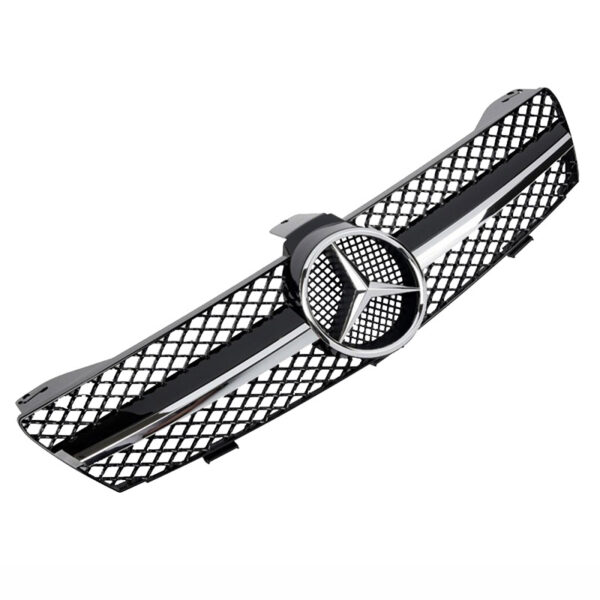 Μάσκα Για Mercedes-Benz CLS-Class W219 04-08 Amg Look Με Μονή Γρίλια Μαύρο/Χρώμιο 1 Τεμάχιο - Image 2