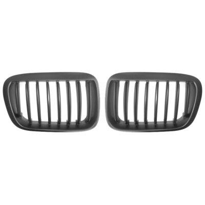 All in Point Καρδιές Μάσκας Για Bmw 3 E46 99-01 Sedan/Touring/Compact Μαύρο Ματ Με 8 Γραμμές 2 Τεμάχια 0010243