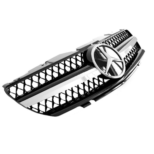 Μάσκα Για Mercedes-Benz SL-Class R230 01-06 Amg Look Με Μονή Γρίλια Μαύρο/Χρώμιο 1 Τεμάχιο - Image 3