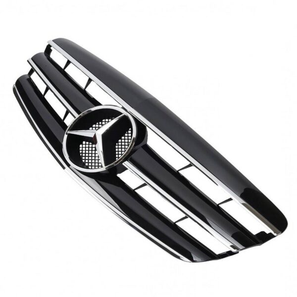 Μάσκα Για Mercedes-Benz S-Class W221 05-09 Amg Look Με 3 Γρίλιες Μαύρο/Χρώμιο 1 Τεμάχιο - Image 2