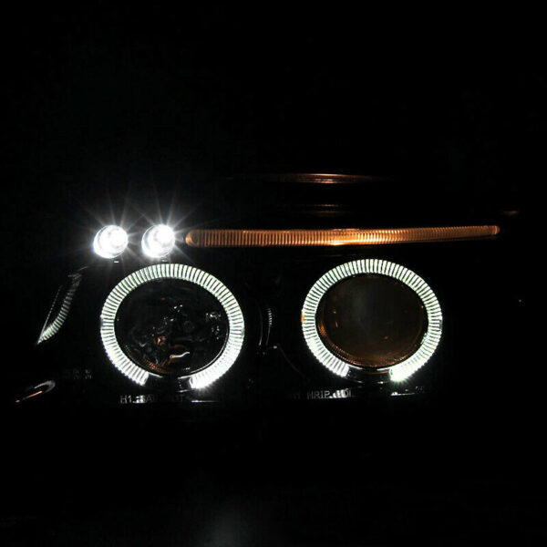 Μπροστινά Φανάρια Set Για Audi A4 B5 94-98 Angel Eyes & Led Μαύρα H1/H1 Junyan - Image 3