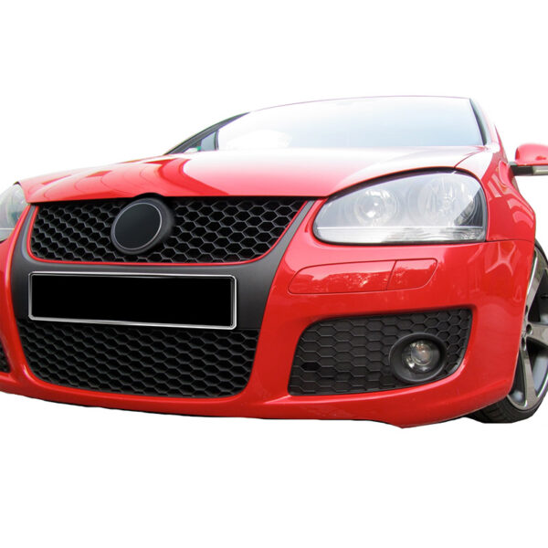 Μάσκα Για Vw Golf V (5) 03-08 / Jetta 05-11 GTI Look Κυψελωτή Με Κόκκινο Σιρίτι 1 Τεμάχιο - Image 5