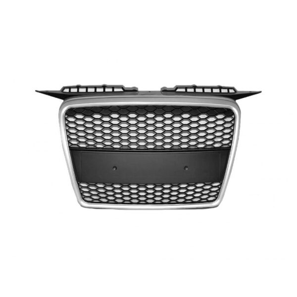 All in Point Μάσκα Για Audi A3 8P 05-08 RS3 Look Κυψελωτή Ασημί/Μαύρο 1 Τεμάχιο 0012954