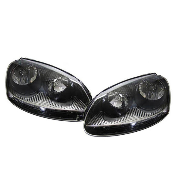 Μπροστινά Φανάρια Set Για Vw Golf V (5) 03-08 Μαύρα GTI H7/H7 Depo - Image 3