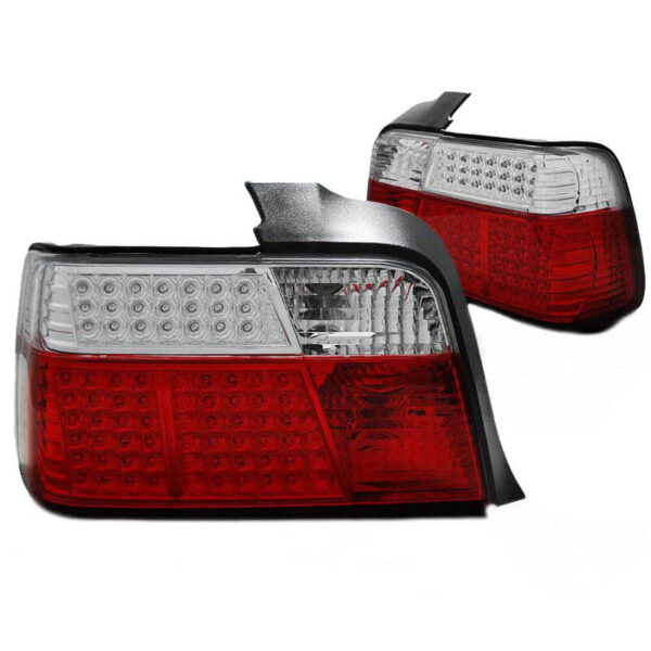 All in Point Πισινά Φανάρια Set Για Bmw 3 E36 Sedan 90-99 Led Κόκκινο/Crystal Depo 0013432