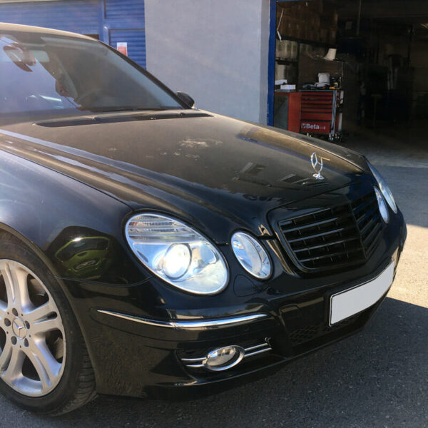 Μάσκα Για Mercedes-Benz E-Class W211 06-09 Amg / Avantgarde Look Γυαλιστερό Μαύρο 1 Τεμάχιο - Image 5