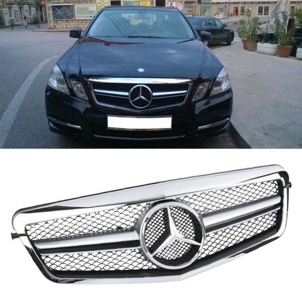 All in Point Μάσκα Για Mercedes-Benz E-Class W212 09-13 Amg Look Με Μονή Γρίλια Χρώμιο 1 Τεμάχιο 0013447