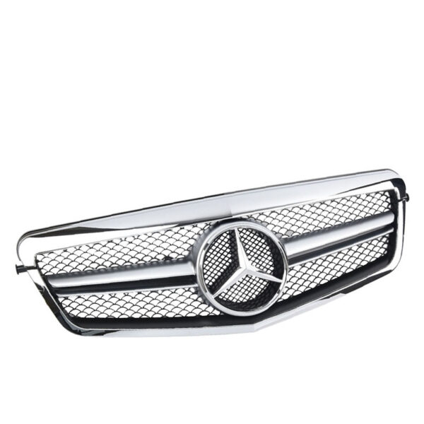 Μάσκα Για Mercedes-Benz E-Class W212 09-13 Amg Look Με Μονή Γρίλια Χρώμιο 1 Τεμάχιο - Image 2
