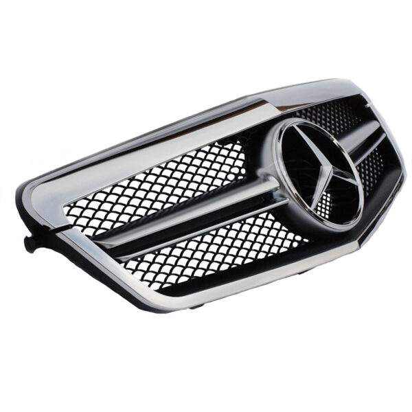 Μάσκα Για Mercedes-Benz E-Class W212 09-13 Amg Look Με Μονή Γρίλια Χρώμιο 1 Τεμάχιο - Image 3